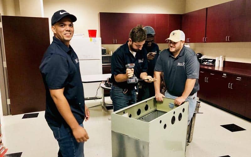 HVAC team working